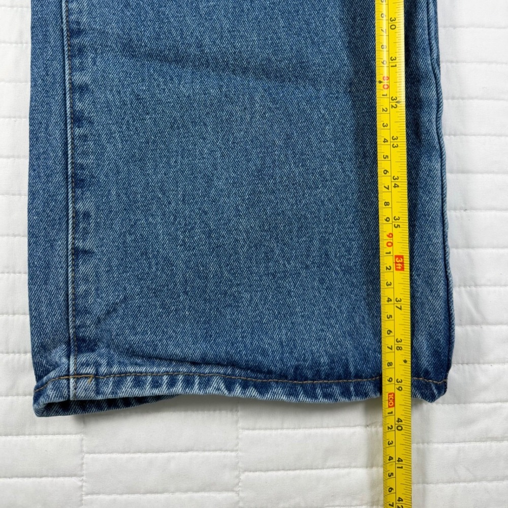 Edikted Mid Rise Wide Leg Baggy Jeans Blue Denim 26 Streetwear Skater Casual - Picture 8 of 9